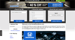 Desktop Screenshot of hondapartsstore.com